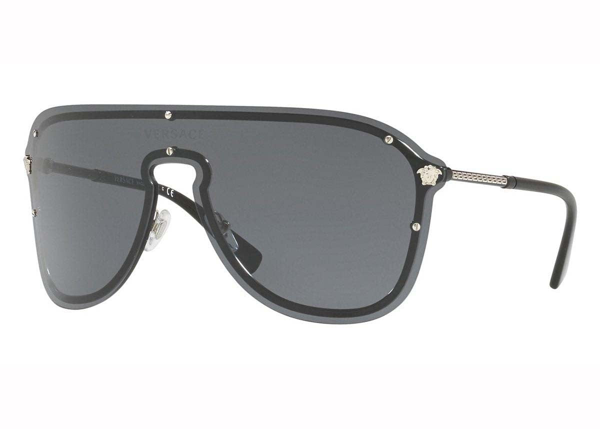 Versace Shield Sunglasses Grey/Silver