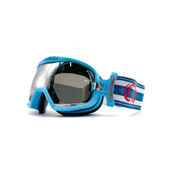 Chrome Hearts SILVER MORNING Blue Ski Cross Goggles