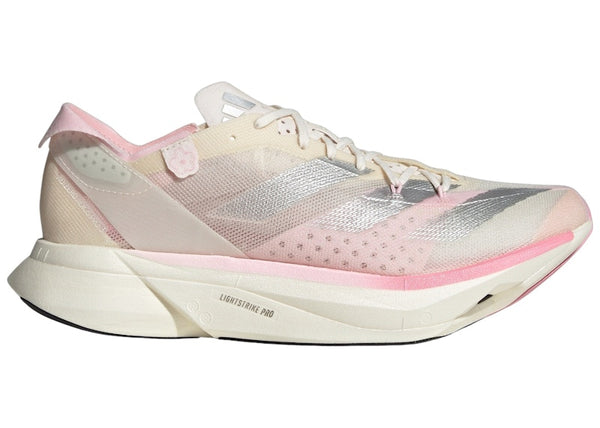 adidas Adizero Adios Pro 3 Chalk White Silver Metallic Clear Pink