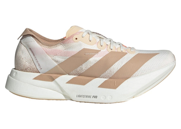 adidas Adizero Adios Pro 4 Chalk White Warm Sandstone Semi Impact Orange