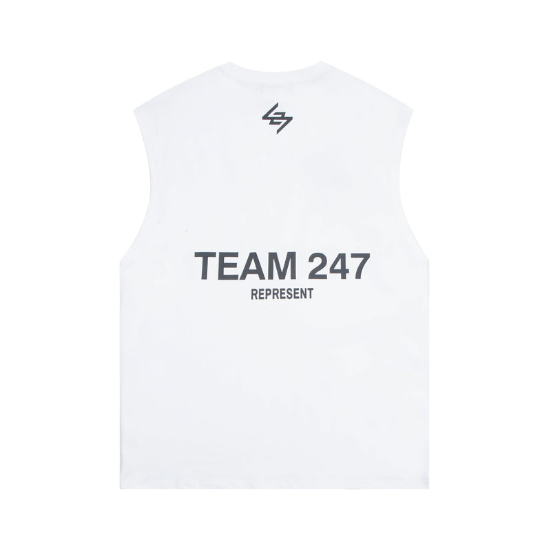 Represent x Marchon Team 247 Oversized Tank Top Flat White