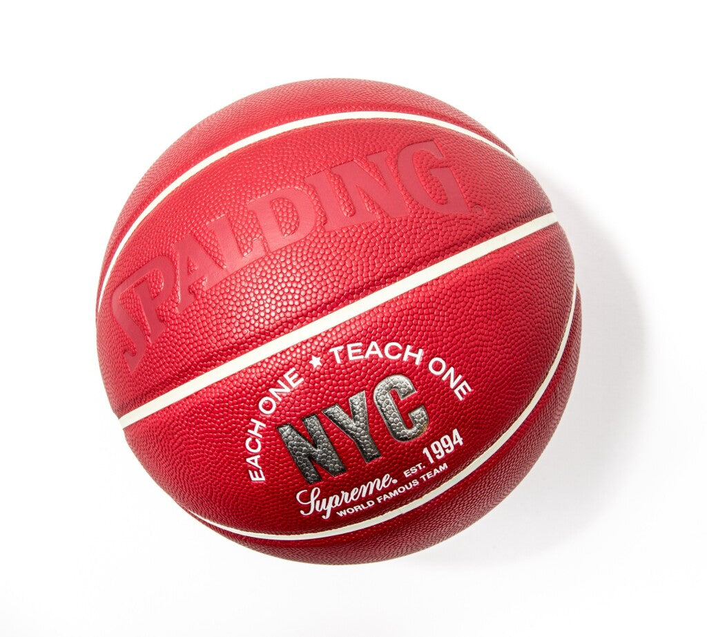 SUPREME SPALDING “EACH ONE TEACH ONE” BASKETBALL RED