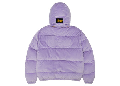 Drew house plush hooded puffer jacket lavender