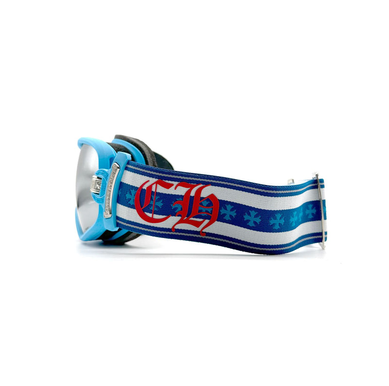 Chrome Hearts SILVER MORNING Blue Ski Cross Goggles