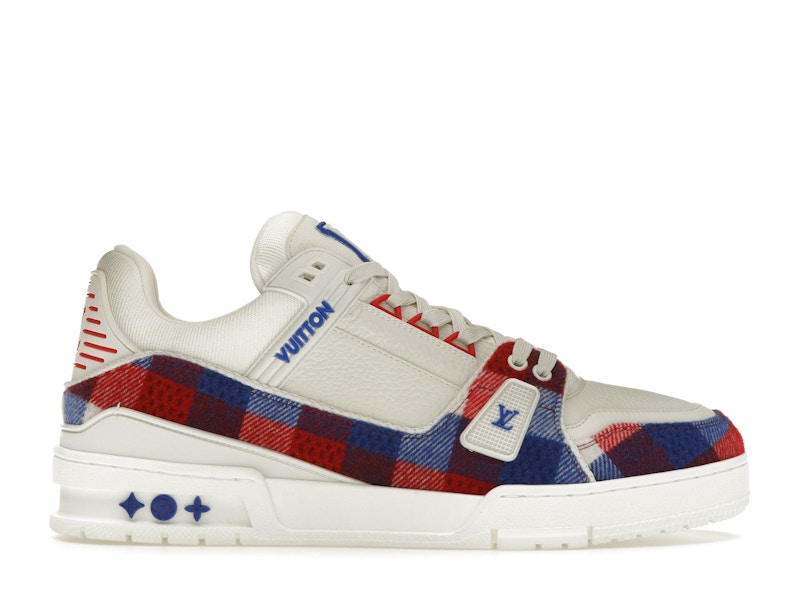 Louis Vuitton LV Trainer White Red Blue Damier