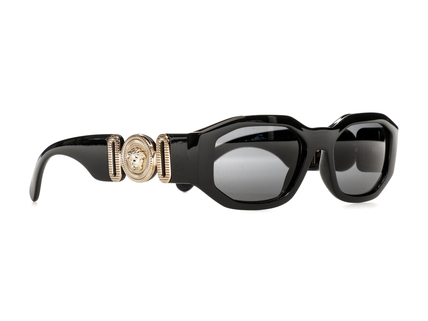 Versace Irregular Biggie Sunglasses Black/Dark Gray