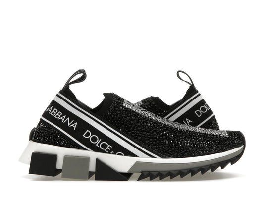 Dolce &amp; Gabbana Sorrento Slip On Black Crystal 