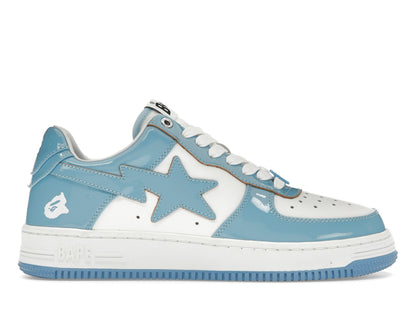 A Bathing Ape Bape Sta Patent Leather Blue White