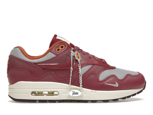 Nike Air Max 1 Patta Waves Rush Maroon (avec bracelet)