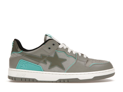 A Bathing Ape Bape SK8 Sta Grey Turquoise