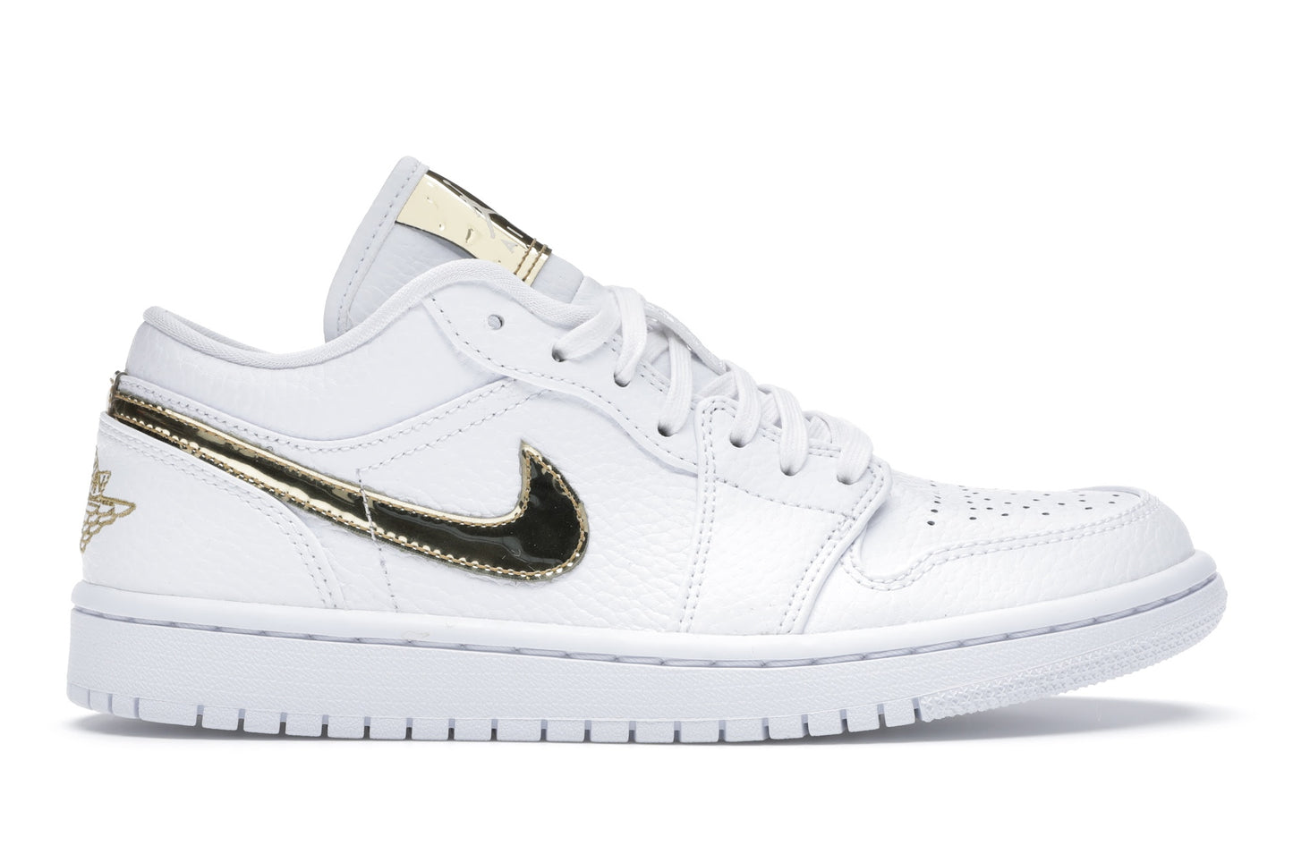 Jordan 1 Low White Metallic Gold