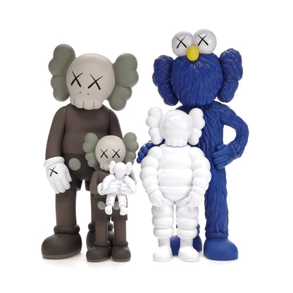 Figurines en vinyle de la famille KAWS Marron/Bleu/Blanc