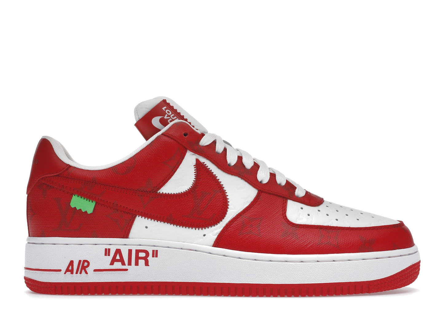 Louis Vuitton Nike Air Force 1 Low Par Virgil Abloh Blanc Rouge