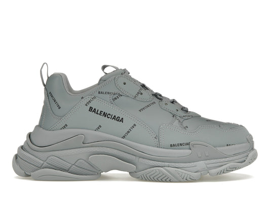 Balenciaga Triple S AllOver Logo Gray Black 