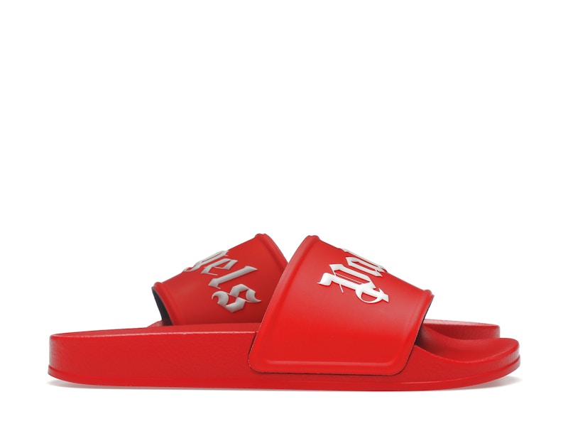 Palm Angels Pool Slides Red White