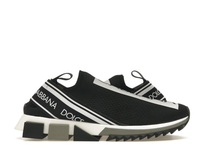 Dolce & Gabbana Sorrento Logo Slip On Black Grey White