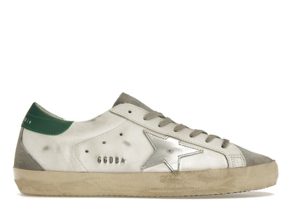 Golden Goose Super-Star White Silver Green