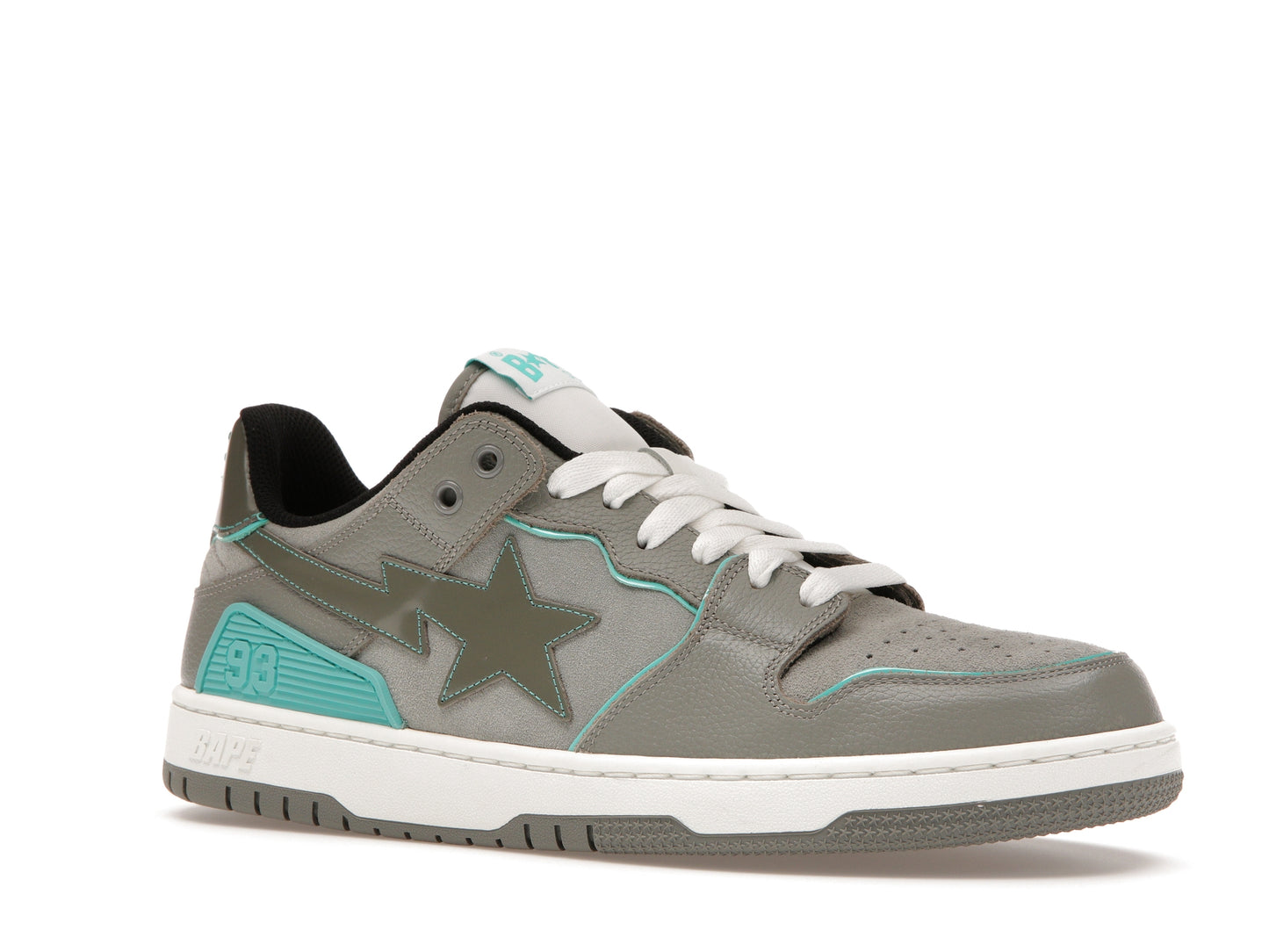 A Bathing Ape Bape SK8 Sta Grey Turquoise