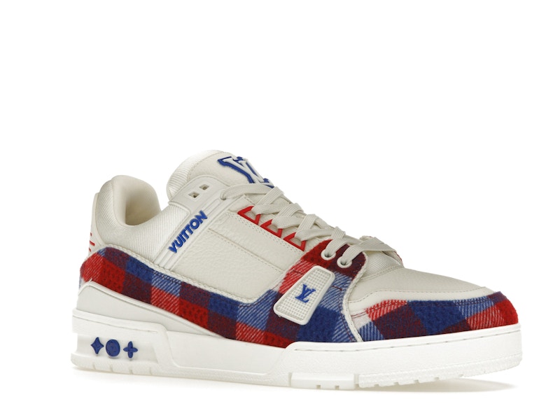 Louis Vuitton LV Trainer White Red Blue Damier