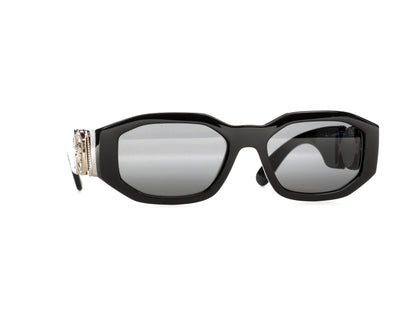 Versace Irregular Biggie Sunglasses Black/Dark Gray