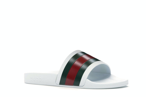 Gucci Pursuit Pool Slides White