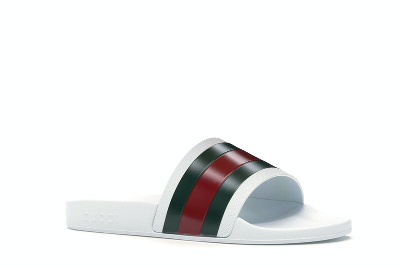 Gucci Pursuit Pool Slides White