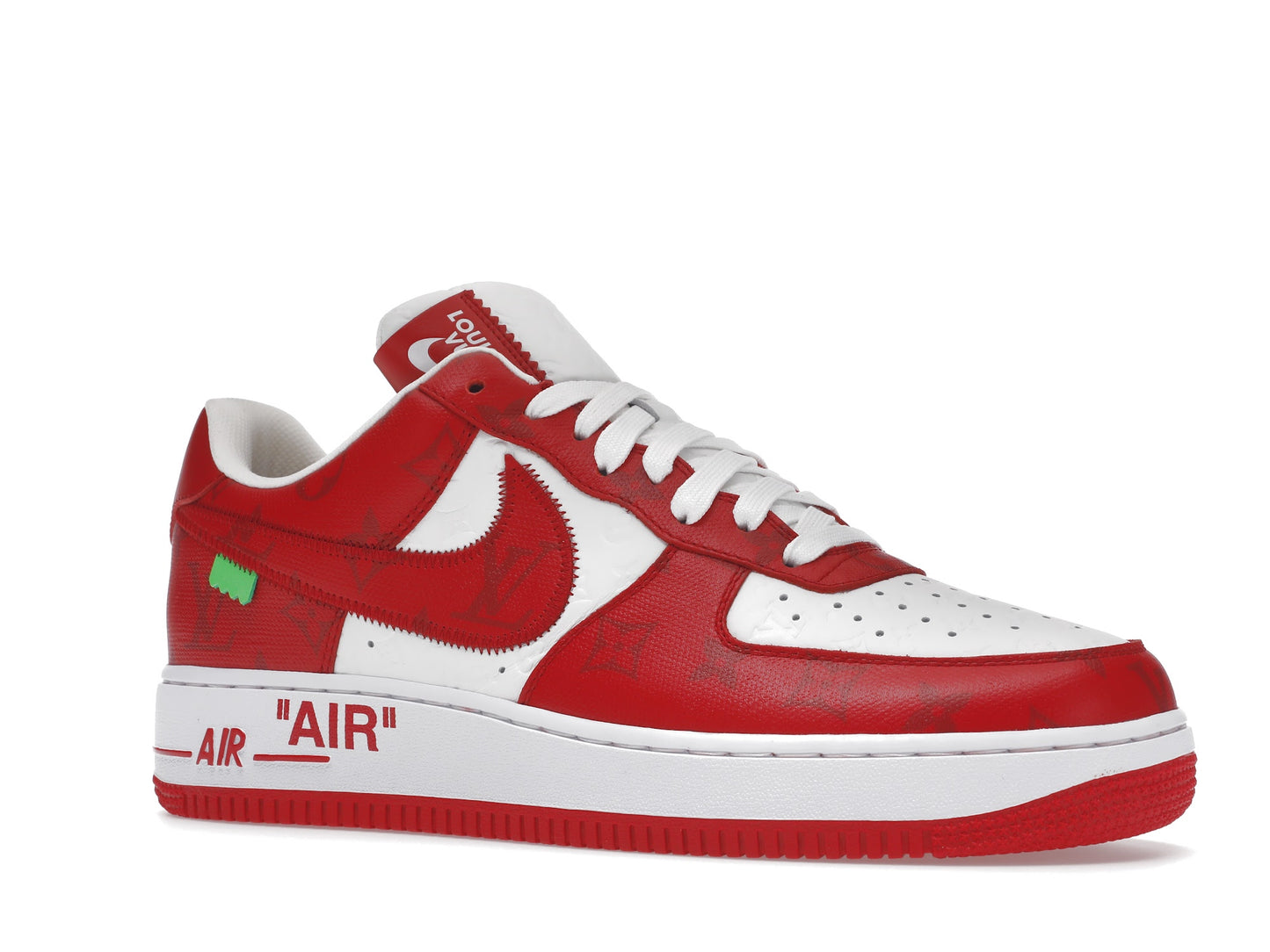 Louis Vuitton Nike Air Force 1 Low Par Virgil Abloh Blanc Rouge