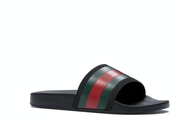 Gucci Rubber Slides Red Green