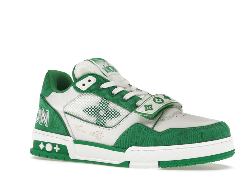 Louis Vuitton Trainer Green Monogram Denim