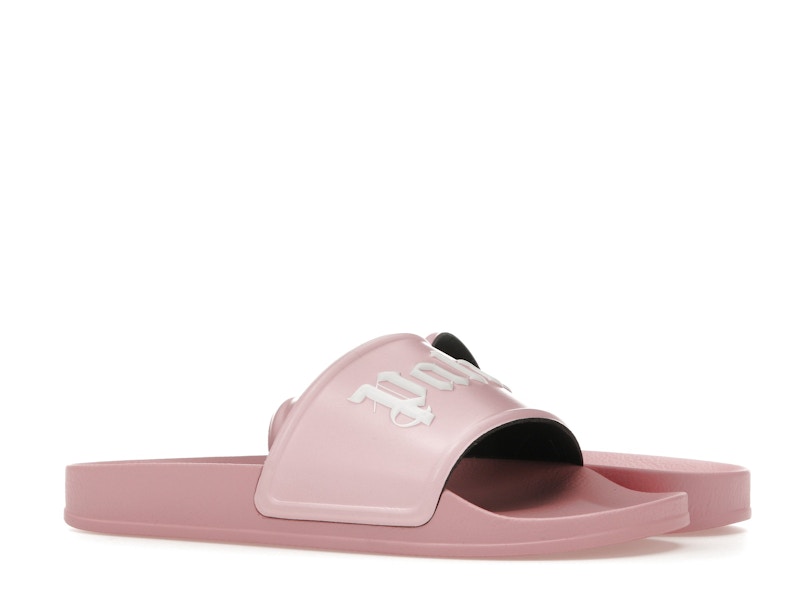 Palm Angels Pool Slides Soft Pink White