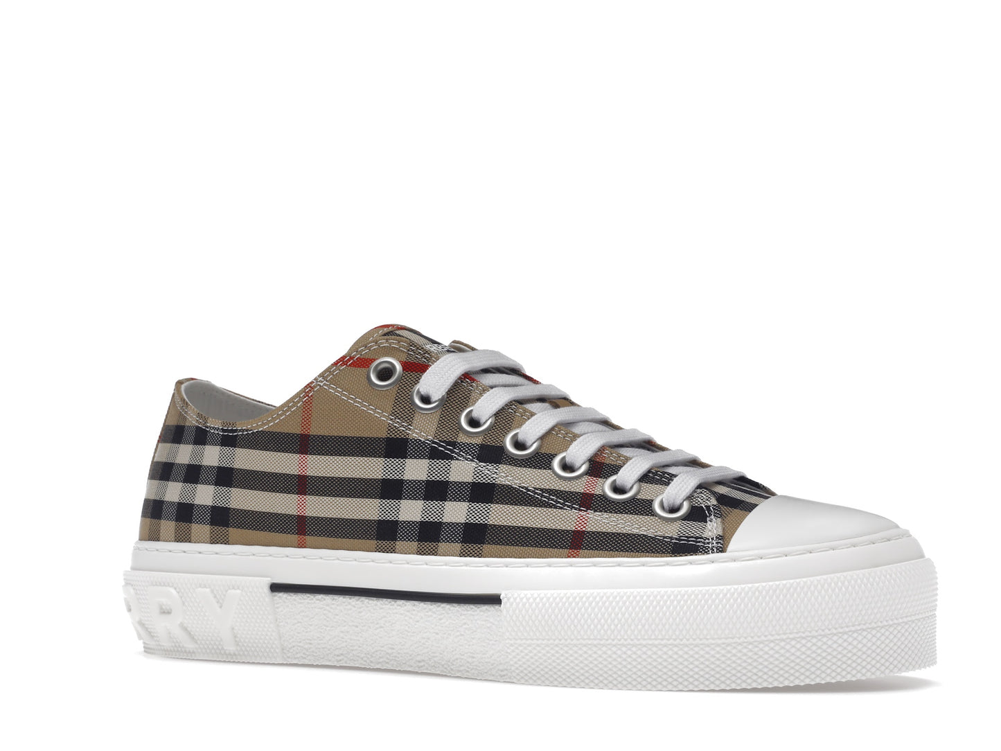 Burberry Vintage Check Cotton Sneakers Archive Beige White