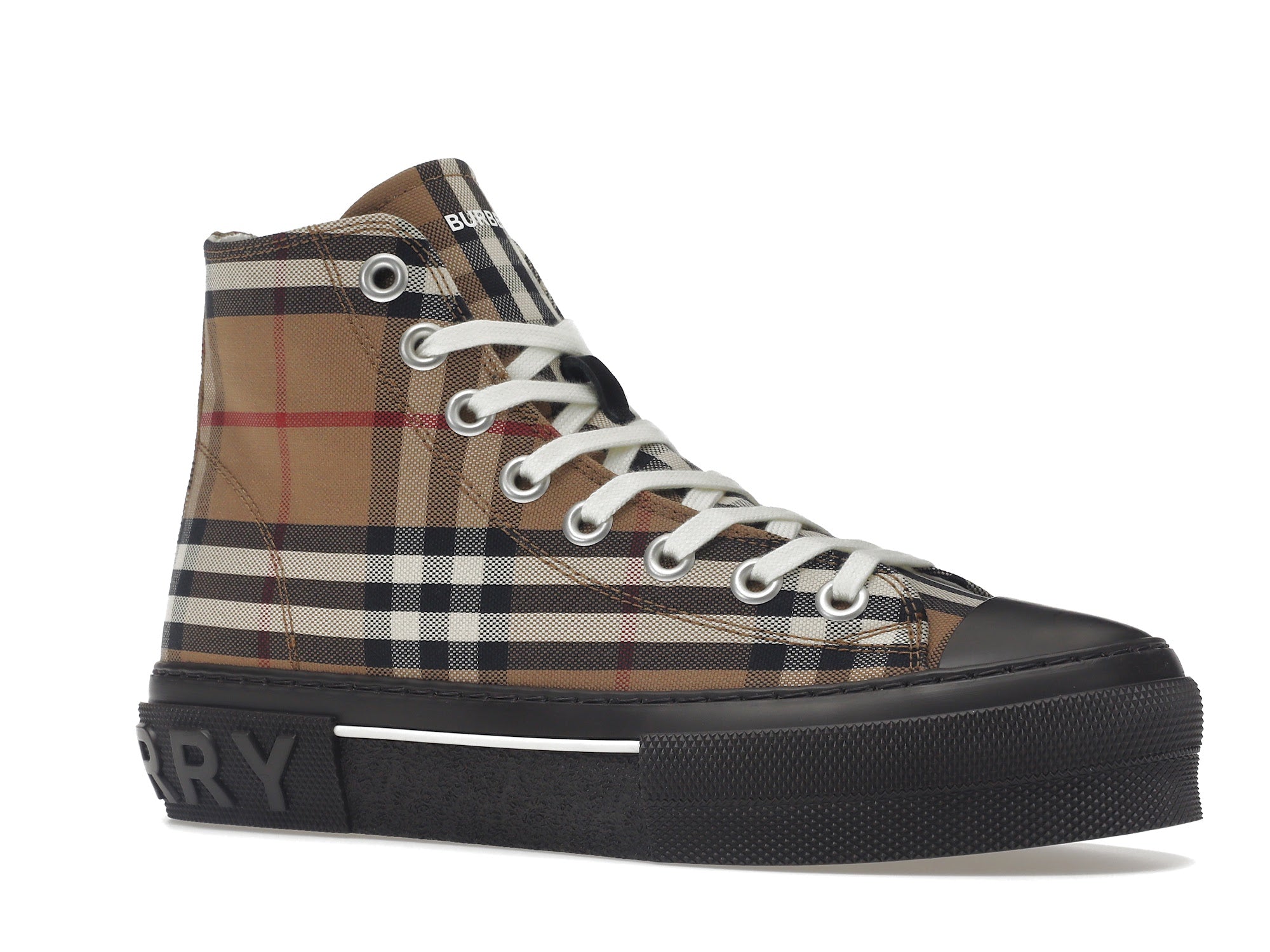 Burberry Vintage Check High Top Birch Brown Sneaker Store Co