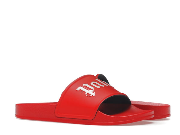Palm Angels Pool Slides Red White