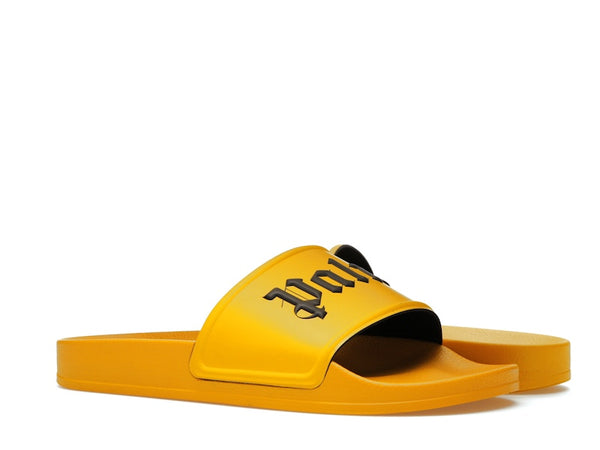 Palm Angels Pool Slides Yellow Black