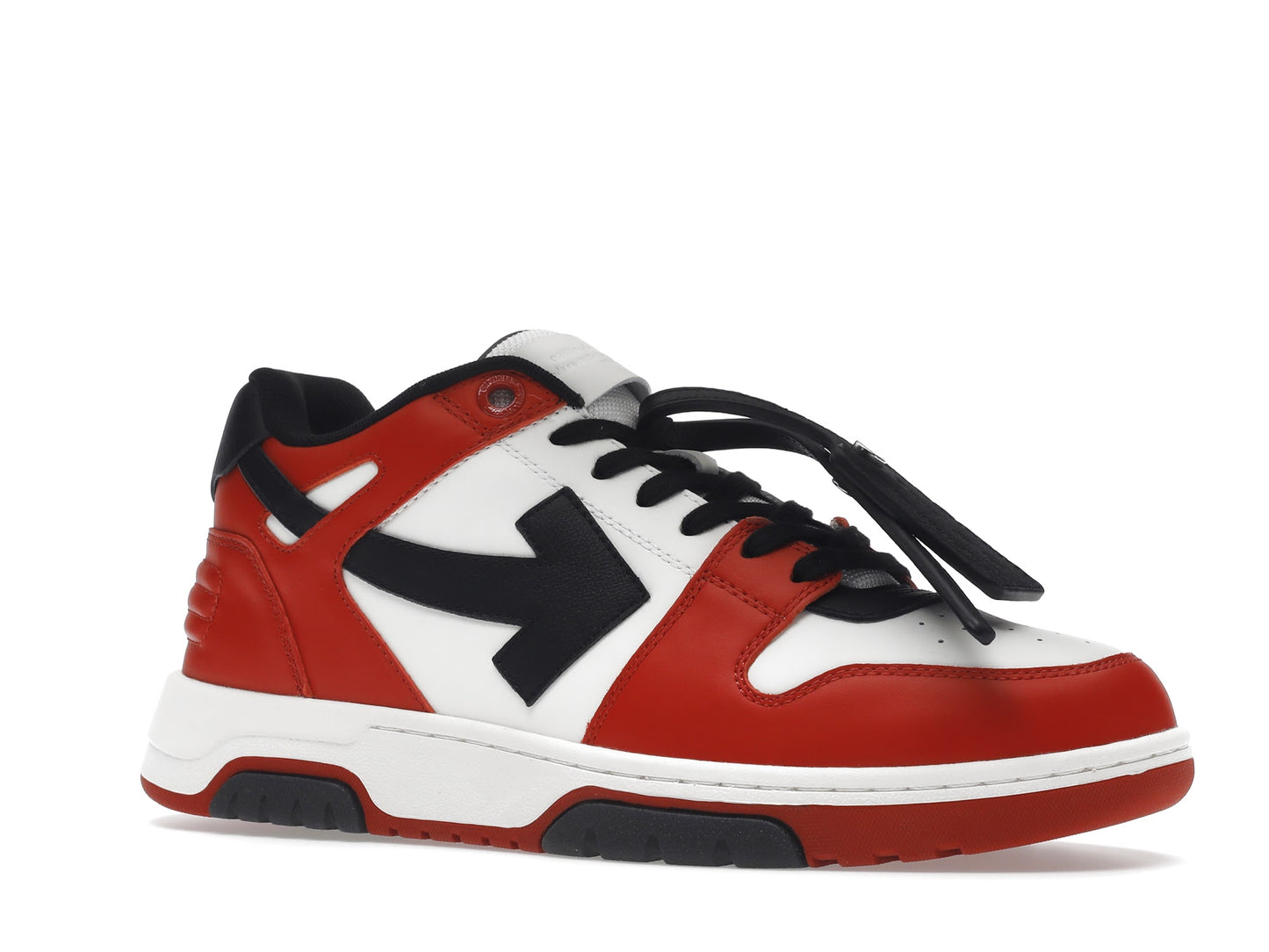 OFF-WHITE Out Of Office OOO Low Tops Black White Red