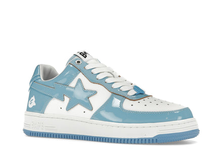 A Bathing Ape Bape Sta Patent Leather Blue White