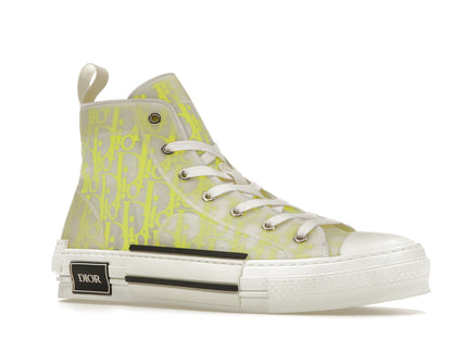 Dior B23 High Top White Yellow Oblique