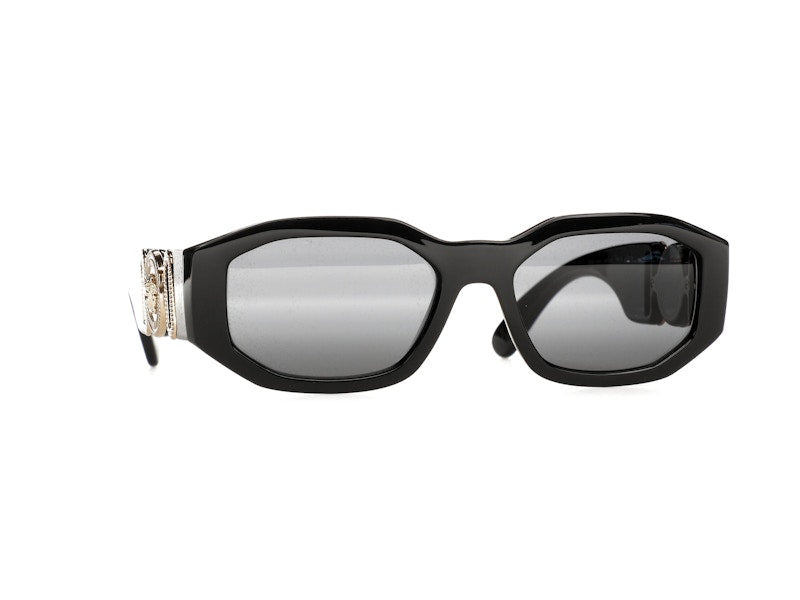Versace Irregular Biggie Sunglasses Black/Black