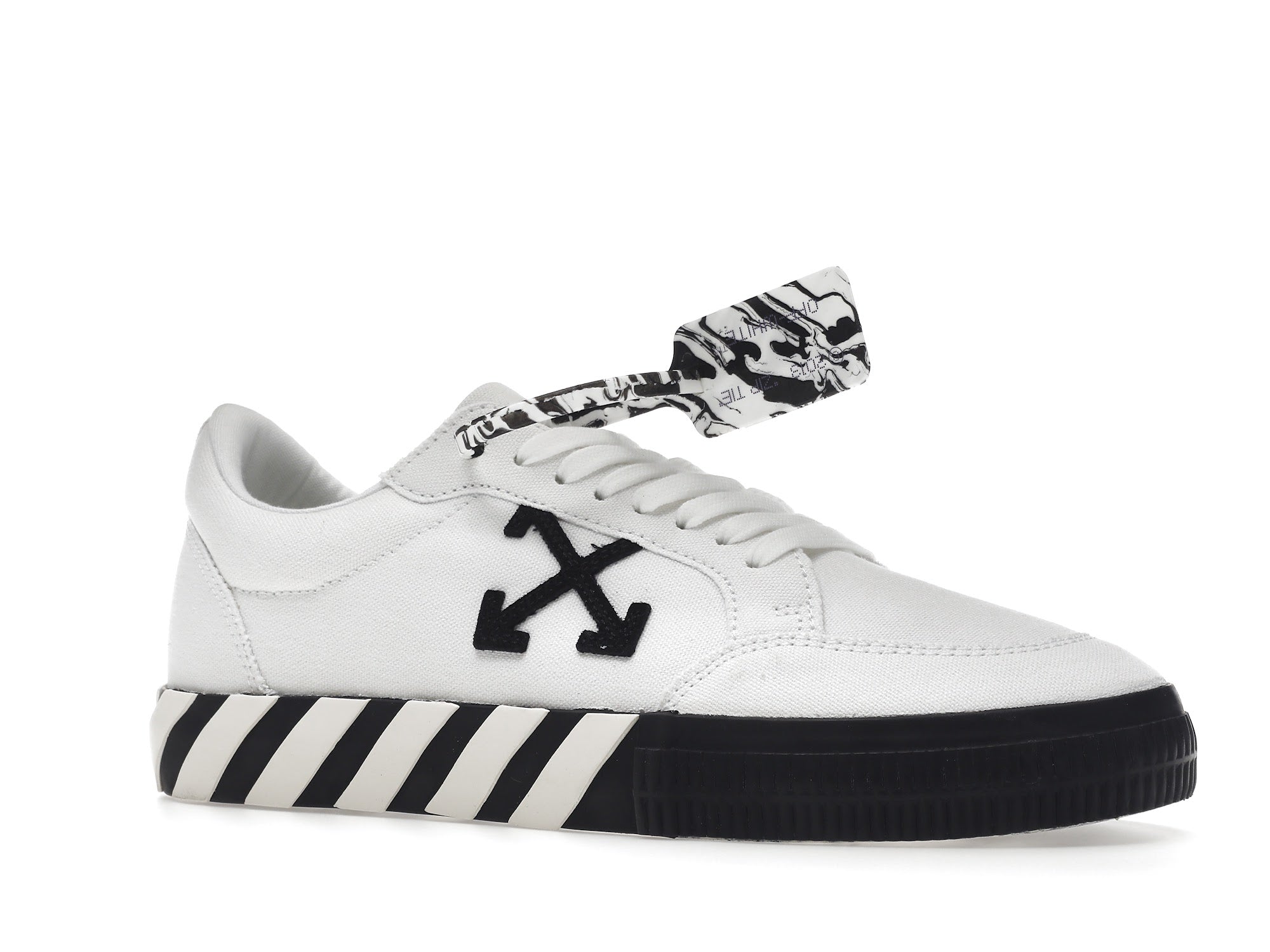 OFF WHITE Vulcanized Low Canvas White Black Sneaker Store Co