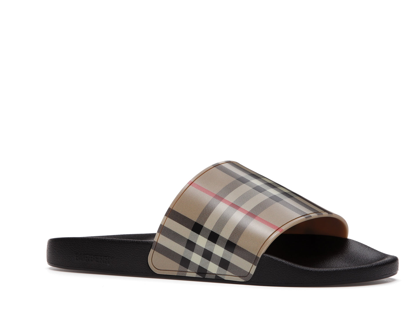 Burberry Furley Check Slides Archive Beige