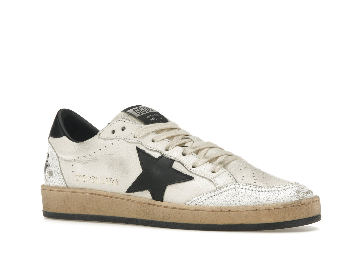 Golden Goose Ball-Star Low White Nappa Black Star