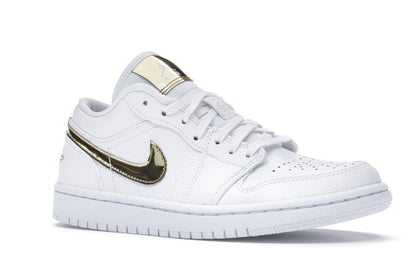 Jordan 1 Low White Metallic Gold