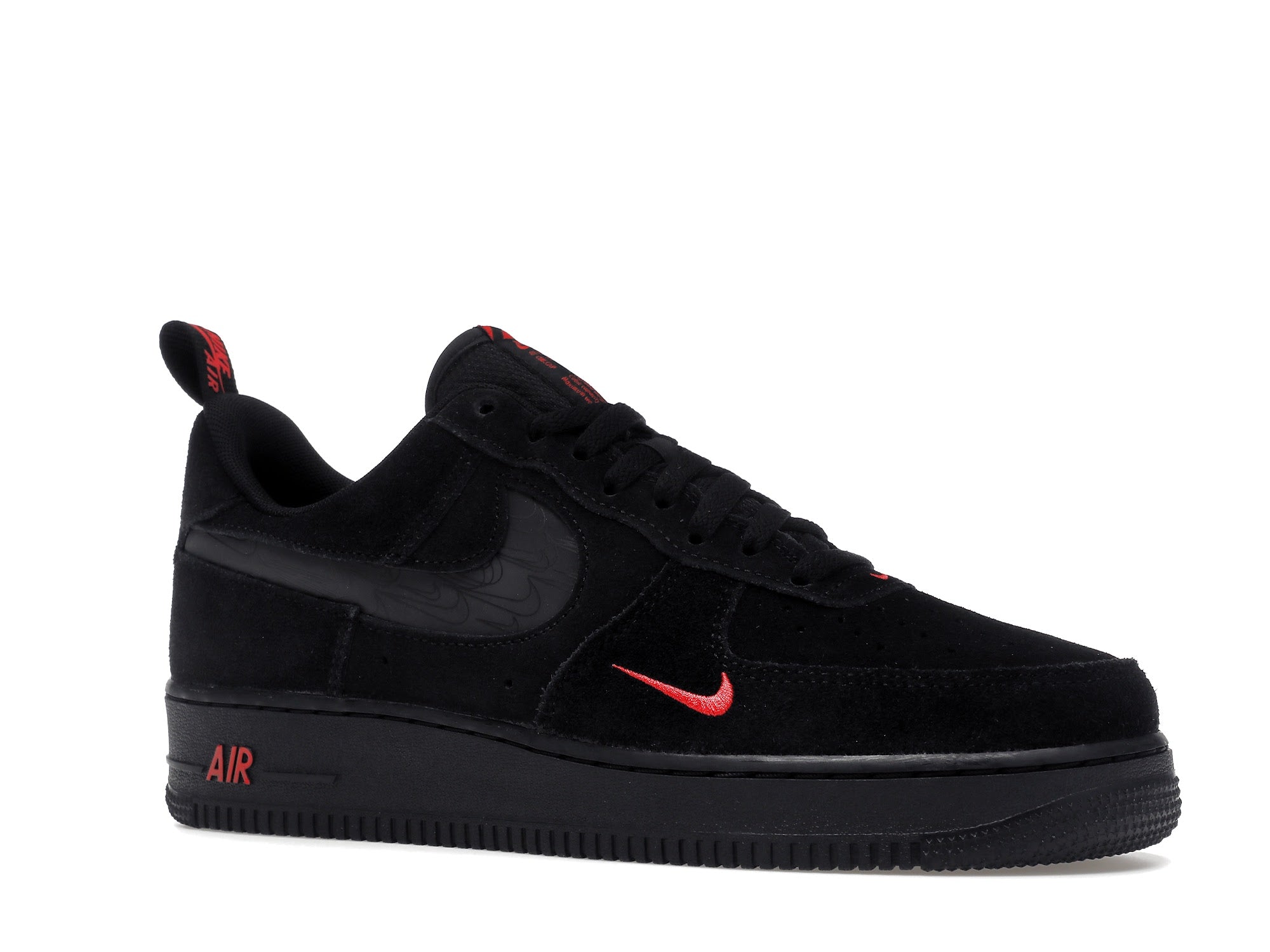 Nike Air Force 1 Low Multi Swoosh Black Crimson