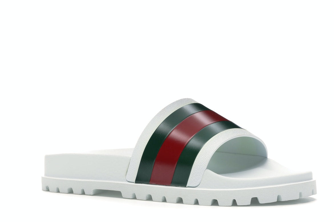 Gucci Web Slide Sandal White