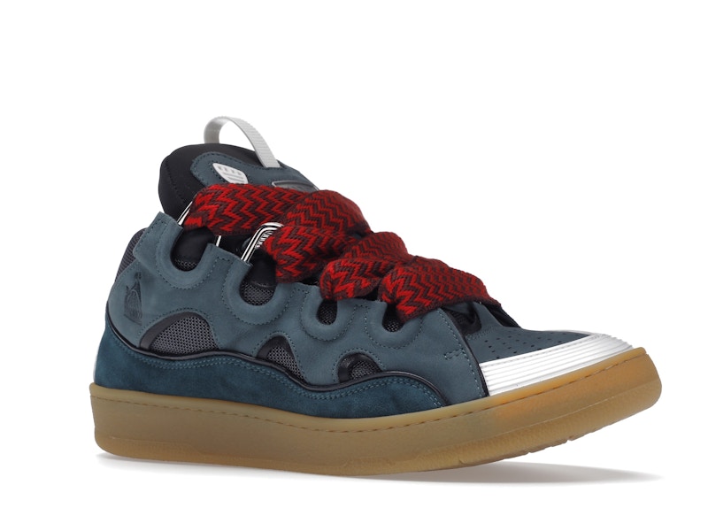 Lanvin Leather Curb Blue Grey