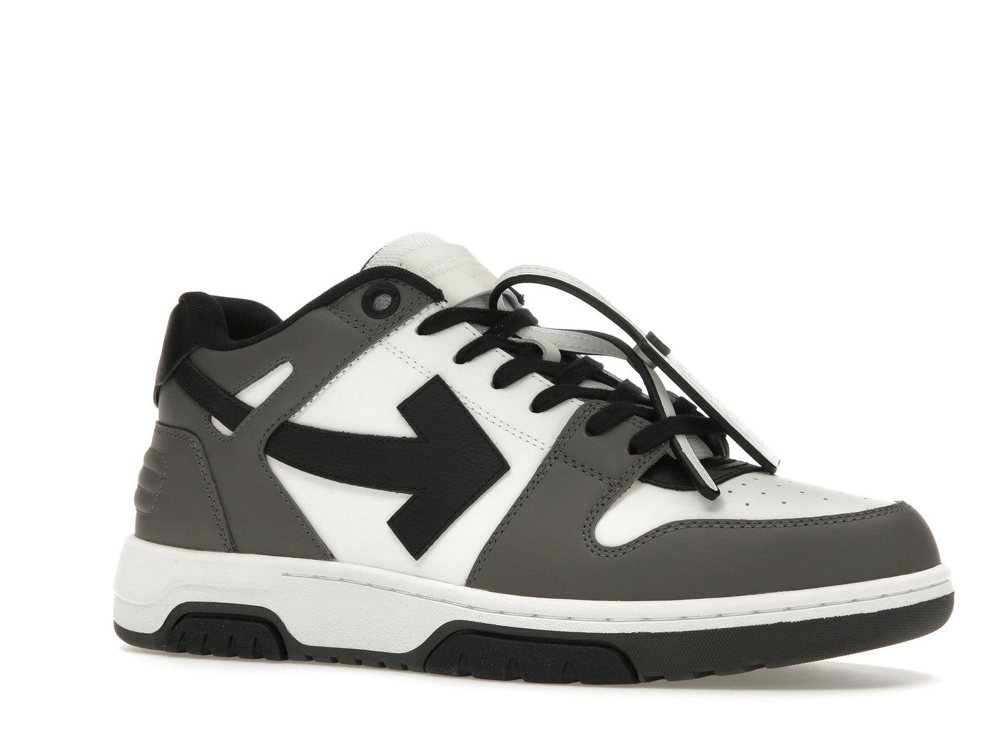 OFF-WHITE Out Of Office OOO Low Tops Dark Gray Black