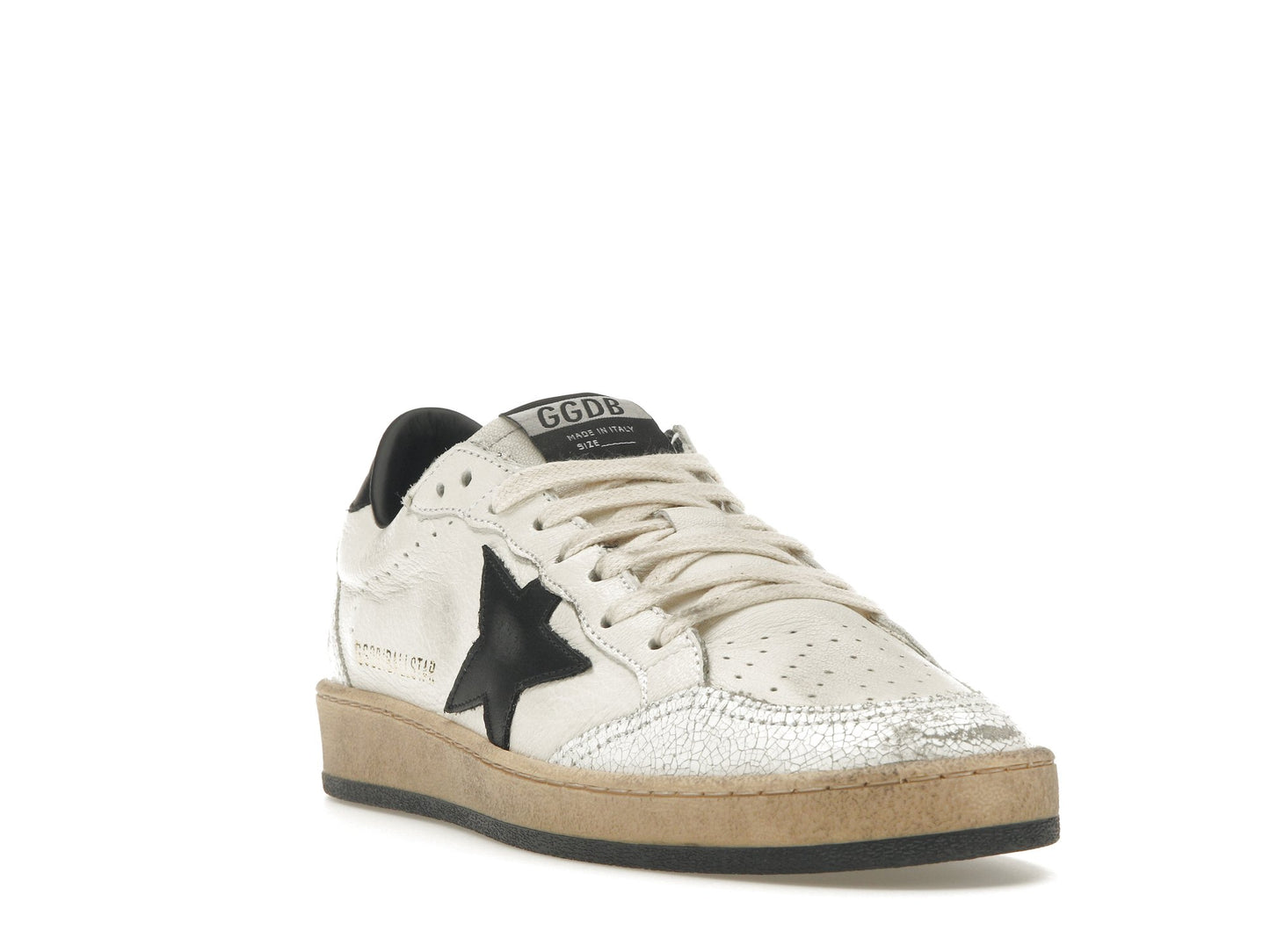 Golden Goose Ball-Star Low White Nappa Black Star