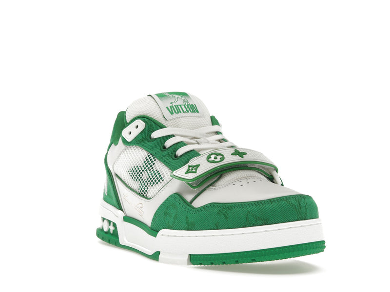 Louis Vuitton Trainer Green Monogram Denim