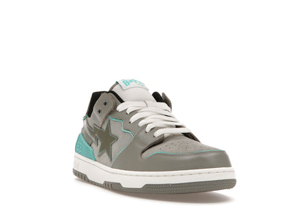 A Bathing Ape Bape SK8 Sta Grey Turquoise