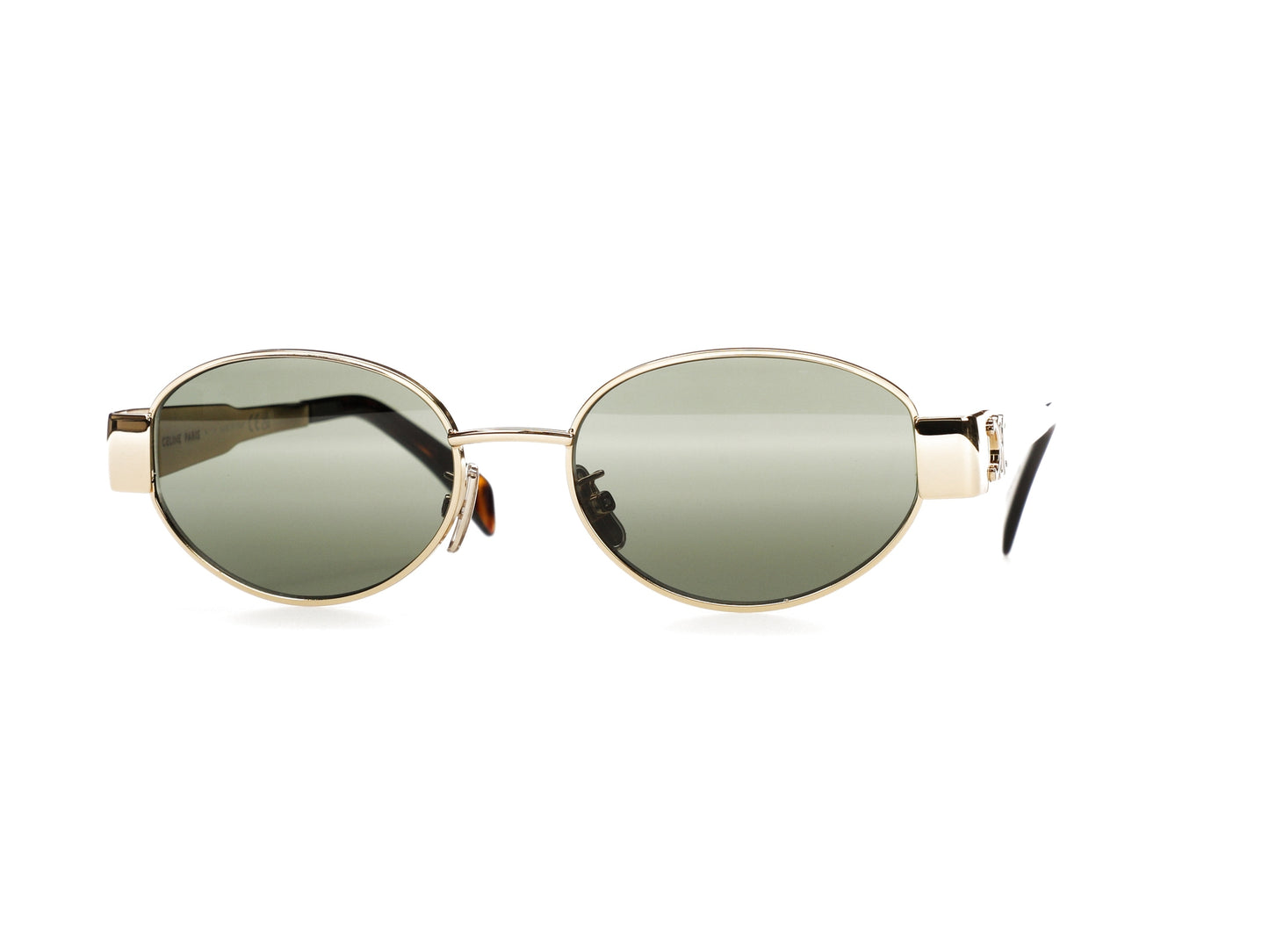 Celine Triomphe Metal 01 Sunglasses Gold/Green